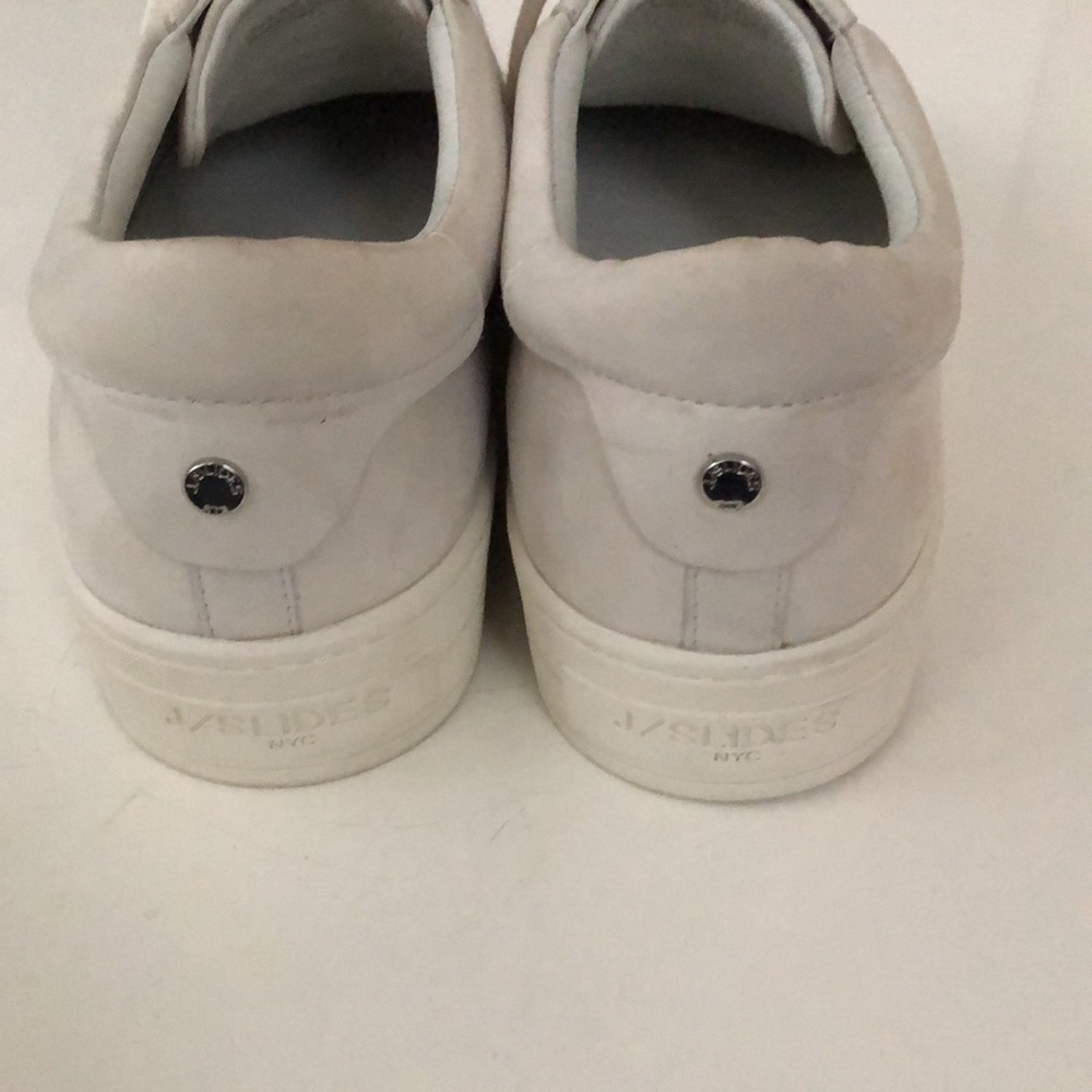 NWOT J/Slides suede sneakers in very light grey - Picture 3 of 5